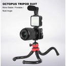 04LM Vlogging Kit LED Light Mobile Vlog Phone Video Selfie Stand Gorilla Tripod - Tavice