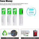 [1 Pack] USB AAA Lithium ion Rechargeable Battery, 1.5V 750mWh Rechargeable AAA Battery - Tavice