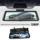 10" 1080P Touch Screen Rear View Mirror Car Dash Cam Reversing Recorder Camera - Tavice