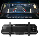 10" 1080P Touch Screen Rear View Mirror Car Dash Cam Reversing Recorder Camera - Tavice