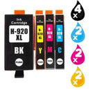 10 Pack HP 920XL Compatible High Yield Inkjet Cartridges CD972AA-CD975AA [4BK,2C,2M,2Y] - Tavice