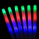 10 Pack | LED Foam Sticks RGB Thunder Wand Glow Sticks Flashing Light Rave Party - Tavice