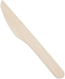 100 Pack | Disposable Wooden Knife All-Natural, Eco-Friendly, Biodegradable, and Compostable - Tavice