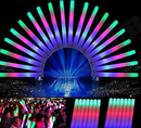 100 Pack | LED Foam Sticks RGB Thunder Wand Glow Sticks Flashing Light Rave Party - Tavice