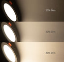 10W LED Downlight CCT Dimmable Recessed Ceiling Light 3000K/4000K/5000K Adjustable 90mm Cutout Round Spotlights - Tavice