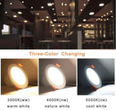 10W LED Downlight CCT Dimmable Recessed Ceiling Light 3000K/4000K/5000K Adjustable 90mm Cutout Round Spotlights - Battery Mate