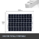 10W Solar Panel Kit 12V Power Caravan Camping Battery Charging Home Garden - Tavice