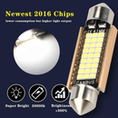 10x 31mm Festoon 15 LED Interior Dome Map Light Bulbs – White 6000K for Car, Ute, 4WD, SUV - Tavice