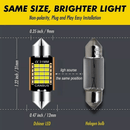 10x 31mm Festoon 15 LED Interior Dome Map Light Bulbs – White 6000K for Car, Ute, 4WD, SUV - Tavice