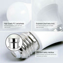 10x LED Bulb 15W E27 Globe Light Warm White Screw Bright Bulb - Tavice