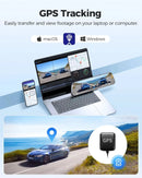 12" 4K + 1080P Rear View Mirror Dash Cam with WiFi 6, GPS & 64GB Card - Tavice