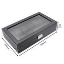 12 Grids Carbon Fiber High-Grade Box Watch Storage Case Display OrganizerGift - Tavice