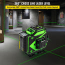 12 Lines Green Laser Level Self Leveling 3x360° Cross Line - Tavice