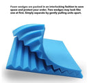12 Pcs Acoustic Panel Soundproof Studio Foam for Wall Sound-Absorbing Panel | Blue - Tavice