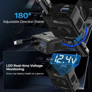 120W 4 - in - 1 Retractable Car Charger – Fast USB - C & iPhone Charging Adapter with Voltage Display - Tavice