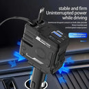 120W 4 - in - 1 Retractable Car Charger – Fast USB - C & iPhone Charging Adapter with Voltage Display - Tavice