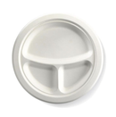 125 Pack | 100% Compostable 10 inch Heavy-Duty Plate with 3 Compartment - Tavice