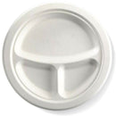 125 Pack | 3 Compartment Plates Heavy Duty & Biodegradable - Tavice