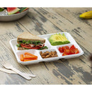 125 Pack | Disposable 100% Compostable 5 Compartment Plates Eco-Friendly - Tavice