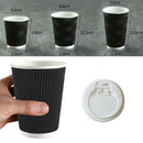 12oz (Medium) 500pcs Disposable Coffee Cups Bulk Takeaway Paper Triple Wall Take Away - Tavice