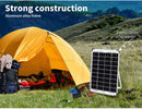 12V 10W Solar Panel Kit Mono Caravan Folding Camping Charging Controller Kits - Tavice