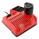 12V-18V Battery Charger for Milwaukee M12-18C Multi Voltage Rapid Dual M12 & M18 - Tavice