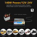 12V-240V Battery Charger Inverter 140W Car ATV 4WD Boat Caravan Motorcycle 10A - Tavice