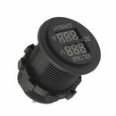 12v / 24V AUX LED Dual Voltmeter Voltage Gauge Battery Monitor Panel Car Boat RV - Tavice