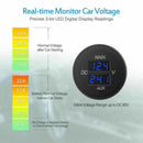 12v / 24V AUX LED Dual Voltmeter Voltage Gauge Battery Monitor Panel Car Boat RV - Tavice