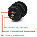 12v / 24V AUX LED Dual Voltmeter Voltage Gauge Battery Monitor Panel Car Boat RV - Tavice