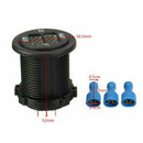 12v / 24V AUX LED Dual Voltmeter Voltage Gauge Battery Monitor Panel Car Boat RV - Tavice