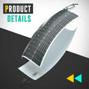 12V 350W Flexible Mono Solar Panel RV Caravan Camping Battery Charge Portable - Tavice
