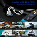 12V Car Cigarette Lighter Socket Dual QC3.0 USB Ports Fast Charger Power Adapter - Tavice