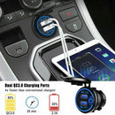 12V Car Cigarette Lighter Socket Dual QC3.0 USB Ports Fast Charger Power Adapter - Tavice