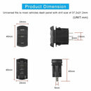 12V Volt meter Dual Battery Monitor LED Digital Car Boat Voltage Marine Gauge - Tavice