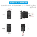 12V Volt meter Dual Battery Monitor LED Digital Car Boat Voltage Marine Gauge AU - Tavice