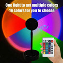 16 Colors Rainbow Sunset Projection Lamp LED Modern Romantic with Remote Control - Battery Mate