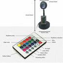 16 Colors Rainbow Sunset Projection Lamp LED Modern Romantic with Remote Control - Battery Mate
