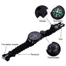 16 in 1 Camping Hiking Gear Survival Watch Compass Flint Fire Thermometer - Tavice