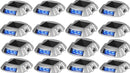 [16 Pack] Solar Driveway Lights Blue 16-Pack Solar Powered Deck Light Lamp Outdoor Road - Tavice