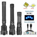 180000LM L2 LED Tactical Flashlight USB Rechargeable Camping Hunting Torch - Tavice