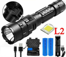 180000LM L2 LED Tactical Flashlight USB Rechargeable Camping Hunting Torch - Tavice