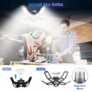 180W Super Bright LED Garage Light Deformable Ceiling Lights Workshop Shop - Battery Mate