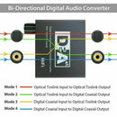 192kHz Digital Optical Coaxial Toslink to Analog RCA L/R 3.5mm Audio Converter - Battery Mate