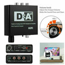 192kHz Digital Optical Coaxial Toslink to Analog RCA L/R 3.5mm Audio Converter - Tavice