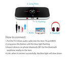 2 in 1 Wireless Bluetooth 5.0 Audio Transmitter Receiver 3.5mm Adapter For TV PC - Tavice