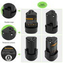 2 Pack 12V 3.5Ah Battery For Worx WA3503 WA3504 WA3505 WA3509 WX125 Cordless Power Tool - Tavice