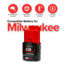 [2 Pack] 12V 3.5Ah Milwaukee M12 M12B3 Compatible Cordless Battery 48 - 11 - 2401 2440 - Tavice