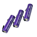[2 Pack] 14500 1000mAh AA - Size 3.7V Li - ion Rechargeable Batteries with Solder Tabs | High - Performance Cells for Hair Clippers & Beard Shavers (Copy) (Copy) - Battery Mate