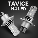 [2 Pack] 1600LM LED H4 Headlight Globes Bulbs Conversion Kit Car Light High + Low Beam Waterproof - Tavice